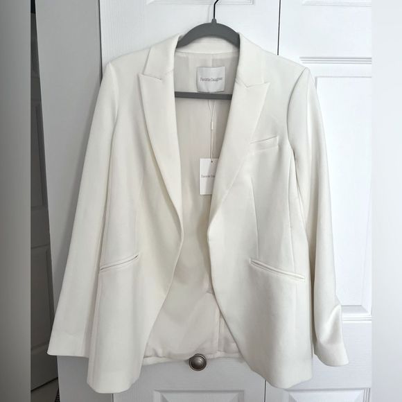 NWT Favorite Daughter white blazer, size XS